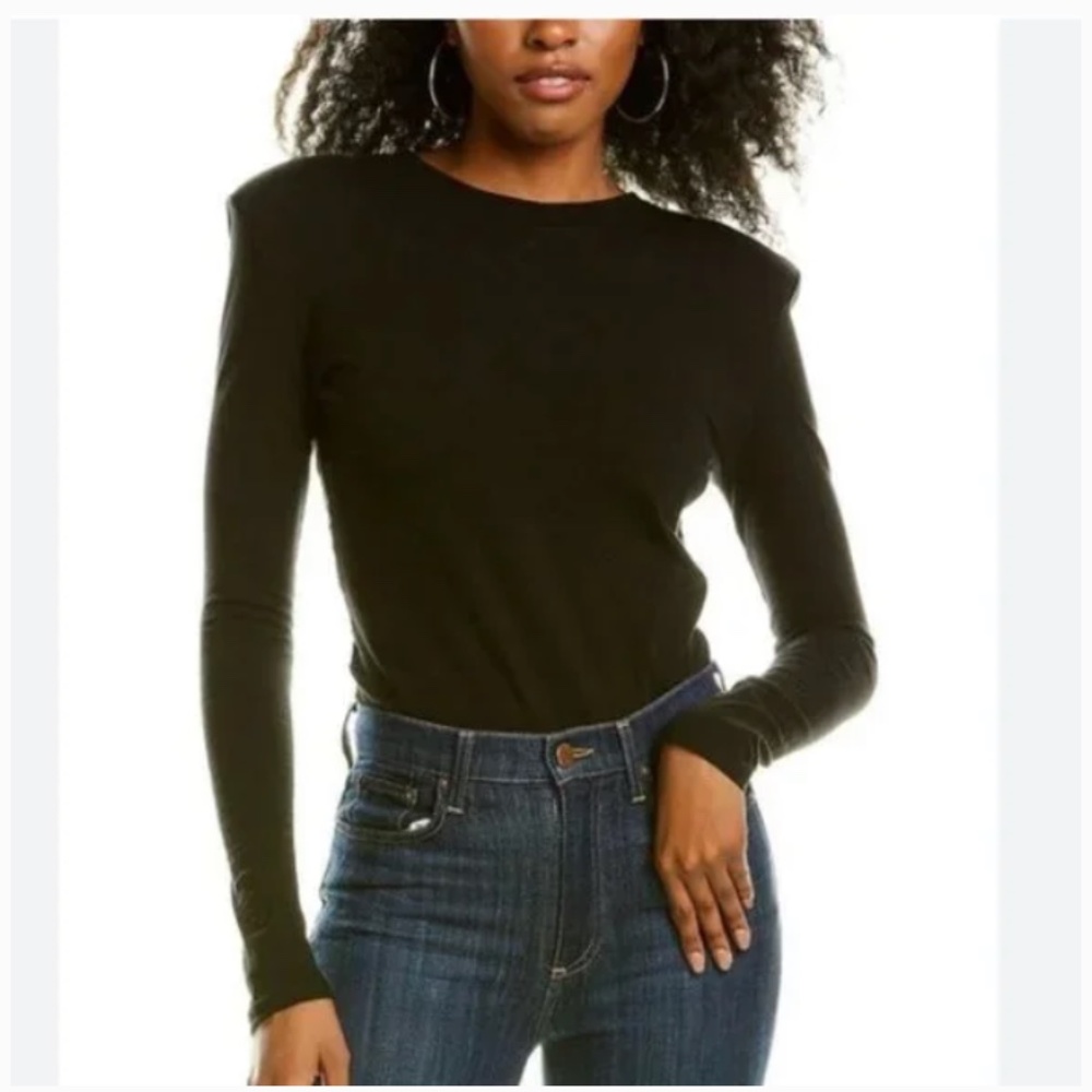 DANIELLE BERNSTEIN Black Open Back 100% Cotton Bodysuit
